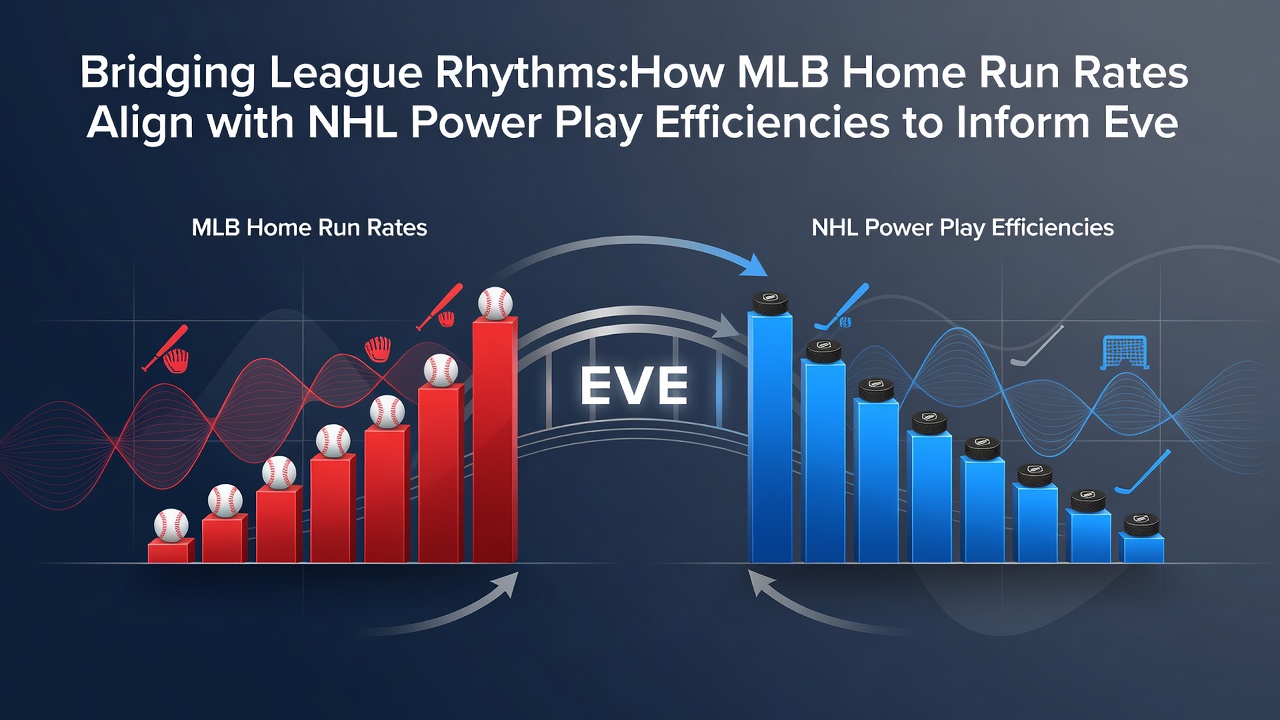Split view of MLB home run trajectory and NHL power play formation during concurrent evening matches