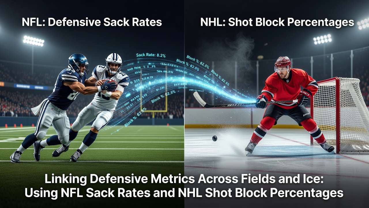 Chart displaying correlations between sack rates, shot blocks, and selections in soccer plus basketball