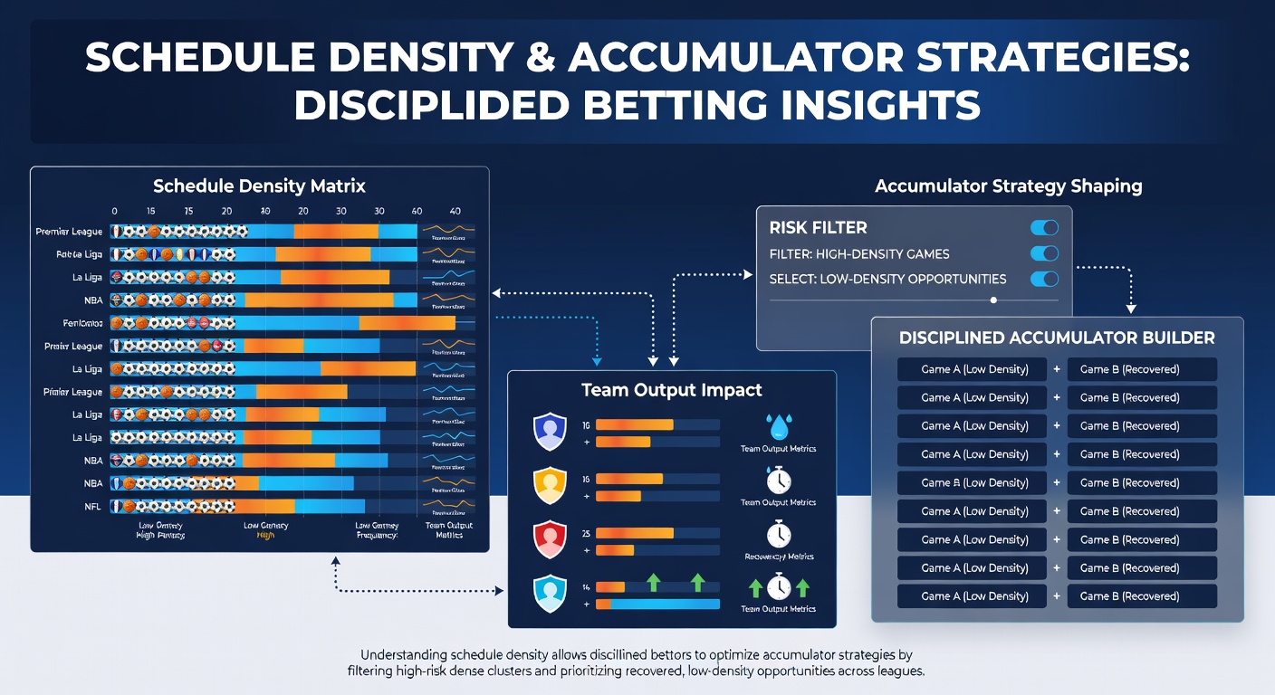 Visual representation of schedule density metrics across NBA, NHL, and MLB teams during the 2025-2026 seasons
